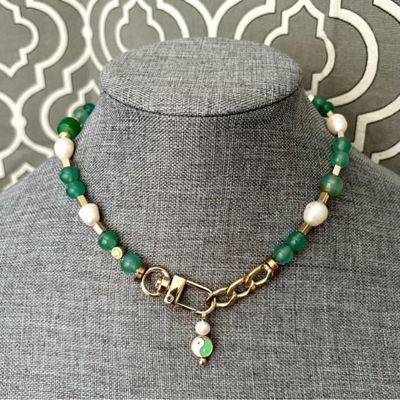 NEW Jade and Pearl Necklace - Picture 3 of 6